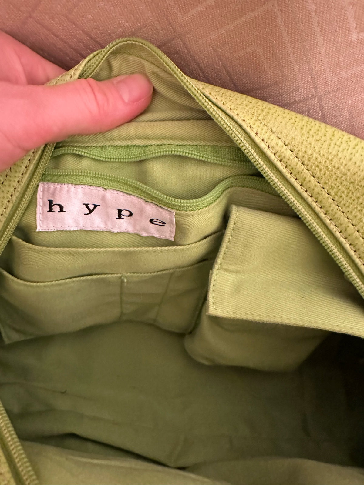 Hype Green Faux Leather Handbag